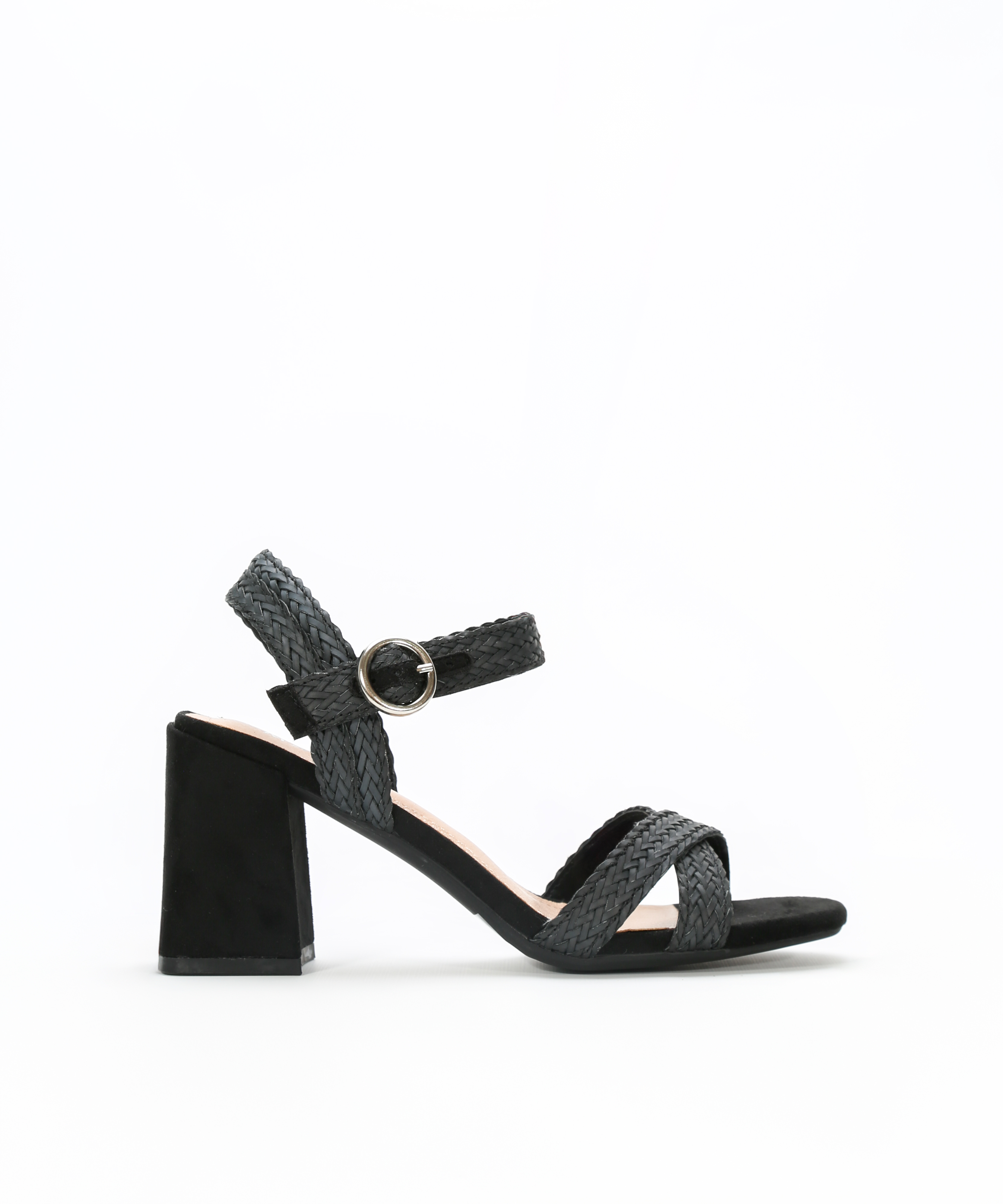Sandalias tacón tiras trenzadas image number null